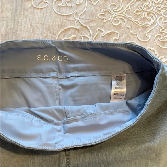 Mini Blue Denim Pencil Skort - Picture 3 of 6